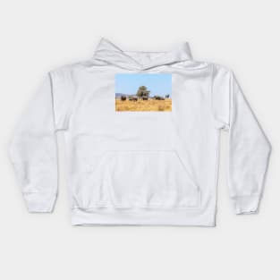 Elephant herd walking through the Serengeti, Tanzania, Africa Safari Kids Hoodie